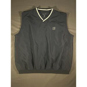 Pga Tour Golf Windbreaker Vest Mens XL Blue V-Neck Preppy Quiet Luxury Old Money